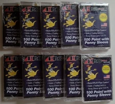 (10) Pro Mold MH100s Magnetic Card & Penny Sleeve Protector 100Pt New NIP