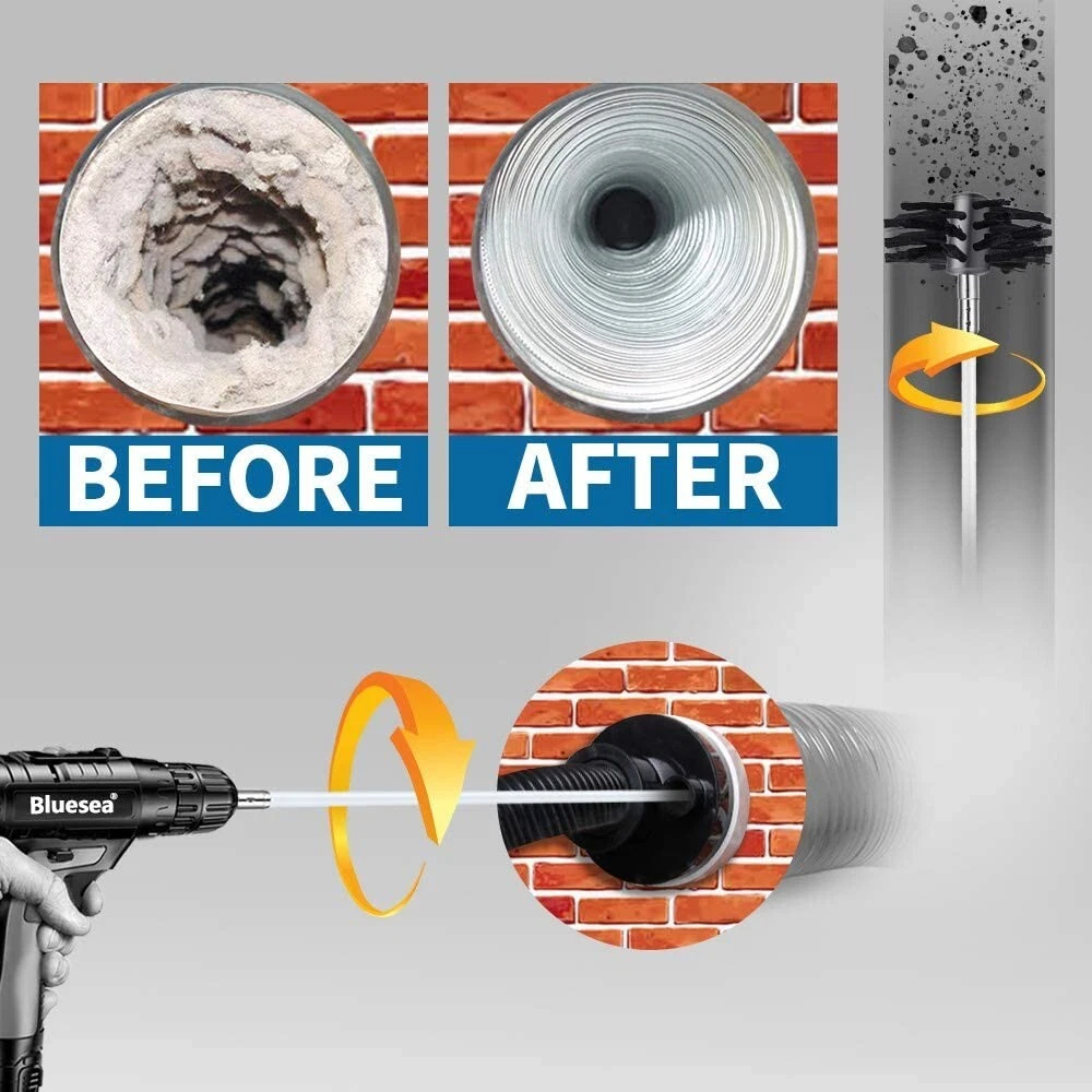 The Professional Dryer Vent Cleaner Kit [20-Feet] Innovative Duct