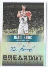 2016-17 PANINI STUDIO DARIO SARIC BREAKOUT AUTO ROOKIE CARD #16 ~ 001/299 UNIQUE