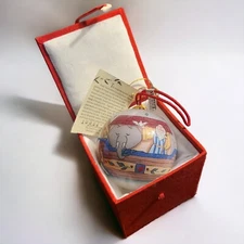 Midwest Cannon Falls Reverse Inside Painted Noahs Ark Glass Ornament 109847