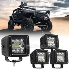 3inch LED Cube Pods Work Light Bar Spot Flood Driving Fog Offroad ATV UTV 4X4