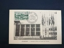 FRANCE PREMIER JOUR FDC YVERT 923 SIEGE CONGRES EUROPE 30F STRASBOURG 1952