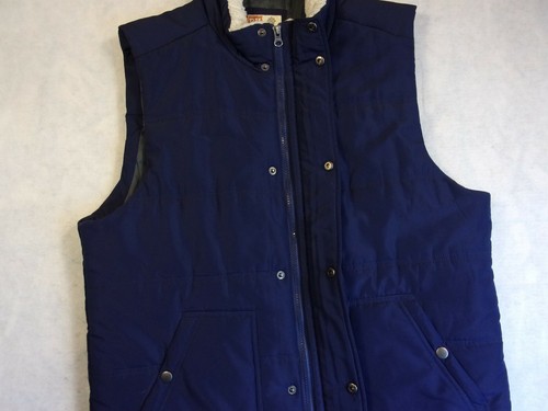 Ruffhewn Mens Size Medium Blue Full Zipped With Pockets Puffer Style Vest - Picture 2 of 9