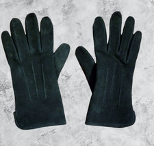 Wilsons Leather Gloves Black Suede Thinsulate Lined Women's Size L RN 69426