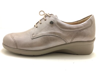 Finn Comfort Rosario Damen Halbschuh Schnürschuh Luxperl Taupe Gr. 38 (UK 5)