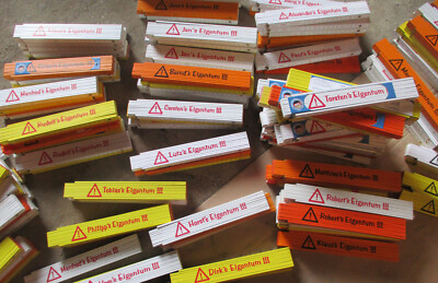 5x Stück Zollstock Namen Name Eigentum Geschenk Handwerker Heimwerker Baustelle