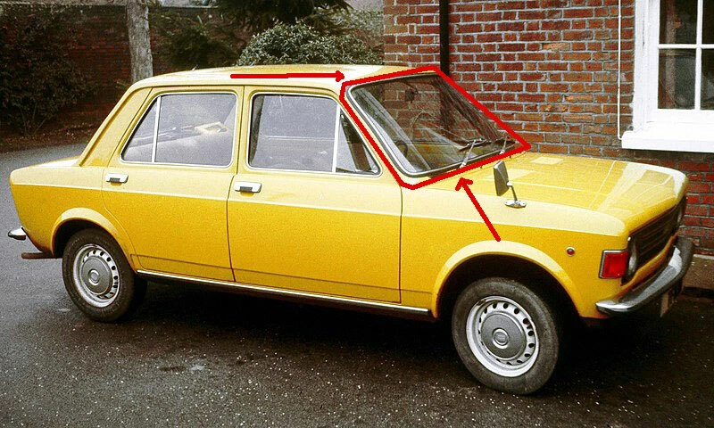 For Fiat 128 sedan Front Windshield WINDSCREEN SEAL RUBBER 69- 79 - image 2 of 2