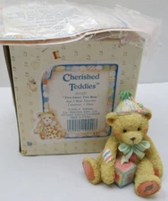 Cherished Teddies 1992 Bear # 2 Figurine "Age Two" # 911321 BOX & CERTIFICATE