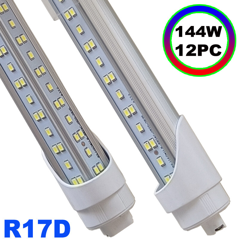 2 Pin R17D T8 8Ft LED Tube Light HO 144W 8Ft Led Shop Light Bulbs 6500K 18000lm