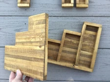 O SCALE, GAUGE TIMBER FRAME RETAINING WALLS: Set of 2 / Train Scenery