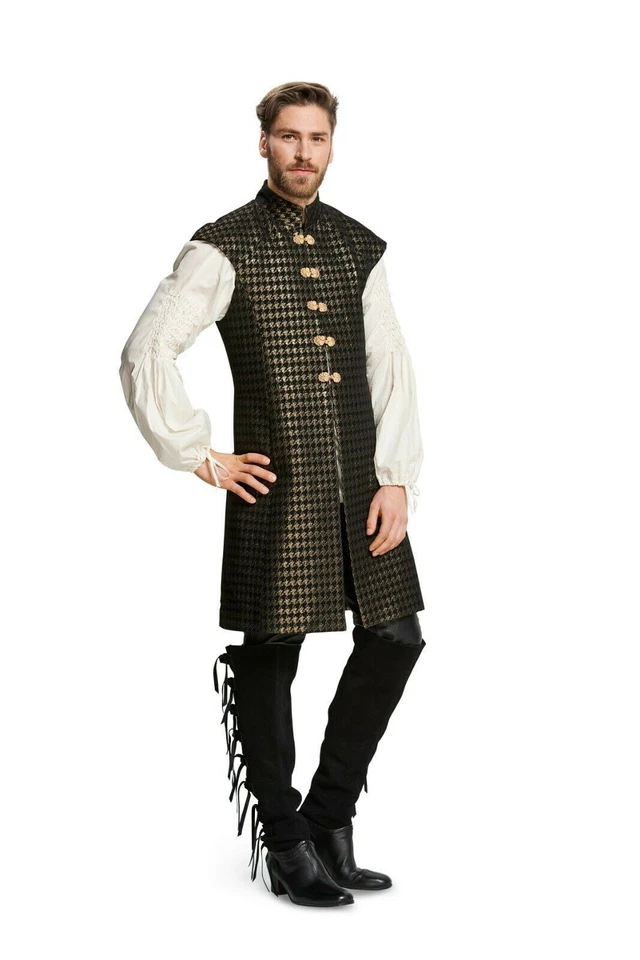 Burda Pattern Men's Historical Frock Renaissance Shirt & Waistcoat Costume #6399 - Image 3 of 4
