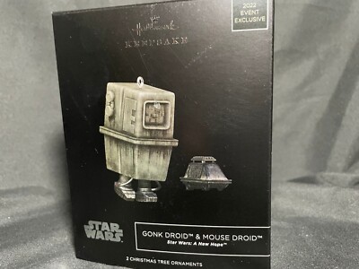 2022 SDCC Gonk Droid & Mouse Droid Star Wars Hallmark Ornament Collectable