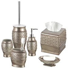 Creative Scents Bathroom Accessory Set - 6 Piece Bathroom Set Includes Toilet...