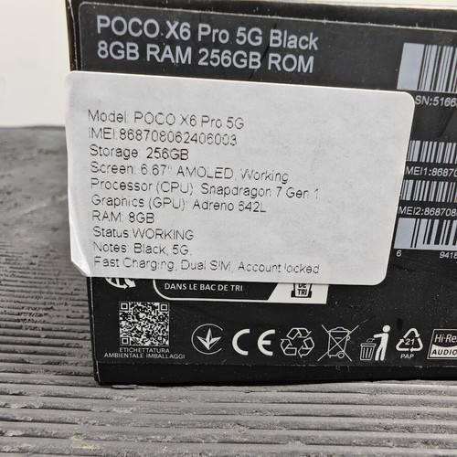 POCO X6 Pro 5G - 256GB, 8GB RAM, Original Box, Dual SIM Account Lock - Zdjęcie 2 z 14