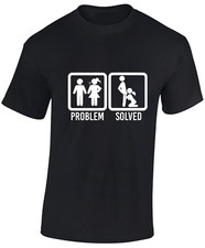 PROBLEM SOLVED BLOWJOB MENS T SHIRT FUNNY RUDE JOKE DESIGN NOVELTY COOL TOP