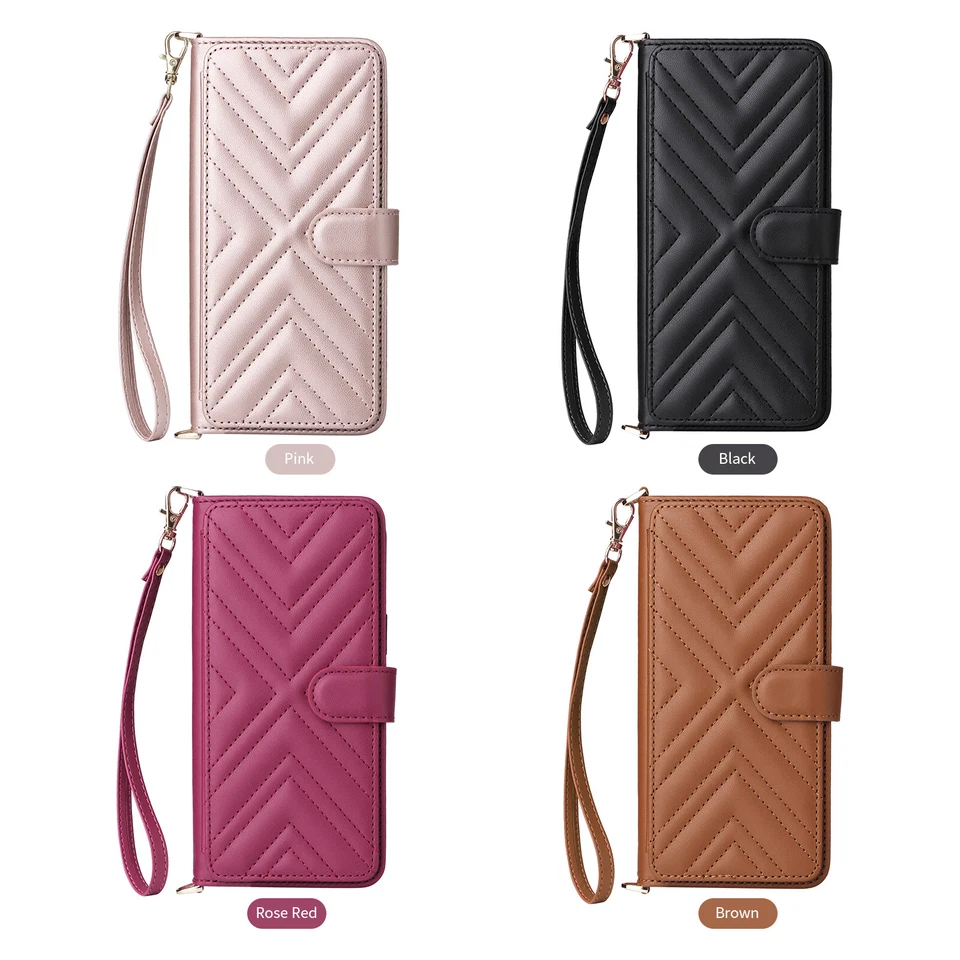 For ZTE Blade V70 4G, Luxury Multi-function Flip Leather Wallet Stand Case Cover - Image 2 of 4