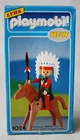 RARE VINTAGE 1978 GREEK PLAYMOBIL LYRA 1024 INDIAN CHIEF WITH HORSE WESTERN NEW!