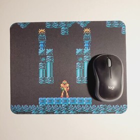 Metroid mousepad +  tapestry Samus Aran banner wall flag retro Nes game room