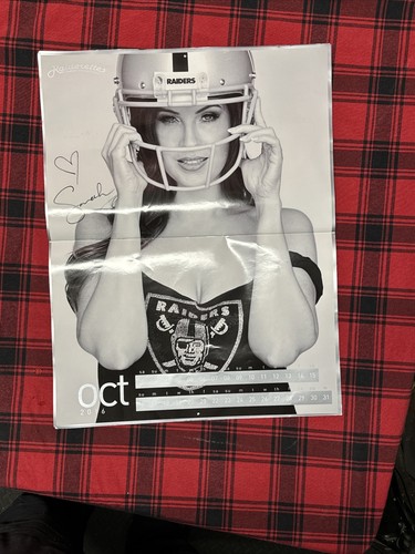 2015 2016 OAKLAND RAIDERS RAIDERETTES CHEERLEADER SWIMSUIT CALENDAR ALL SIGNED - Picture 15 of 17