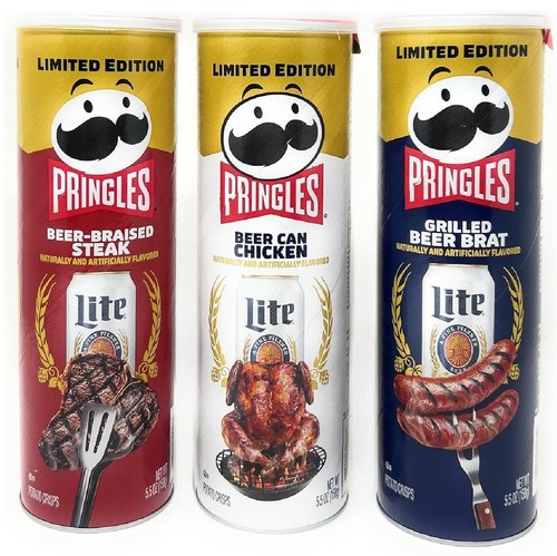 Pringles MILLER LIGHT BEER Can Chicken Potato Crisps Chips LIMITED 5.5 (2 Pack) - 第 8/8 張圖片