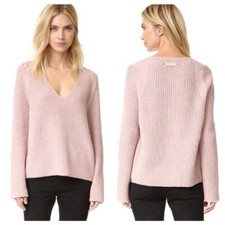 Helmut Lang Cashmere/Wool Blend Pullover V-Neck Sweater, Size M
