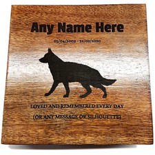 Pastore tedesco urna per animali domestici ceneri scatola per animali domestici cane urna gatto urna silhouette personalizzata