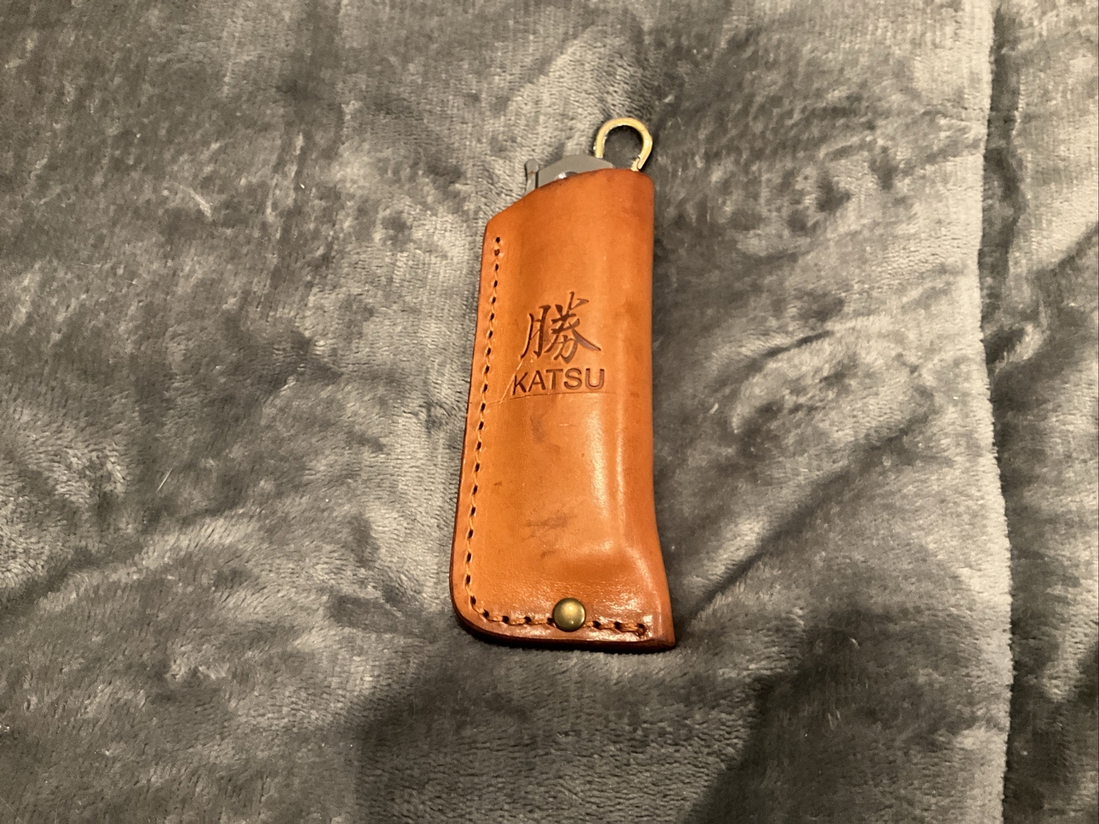 KATSU Camping Pocket Folding Japanese Knife, Titanium & Carbon Fiber