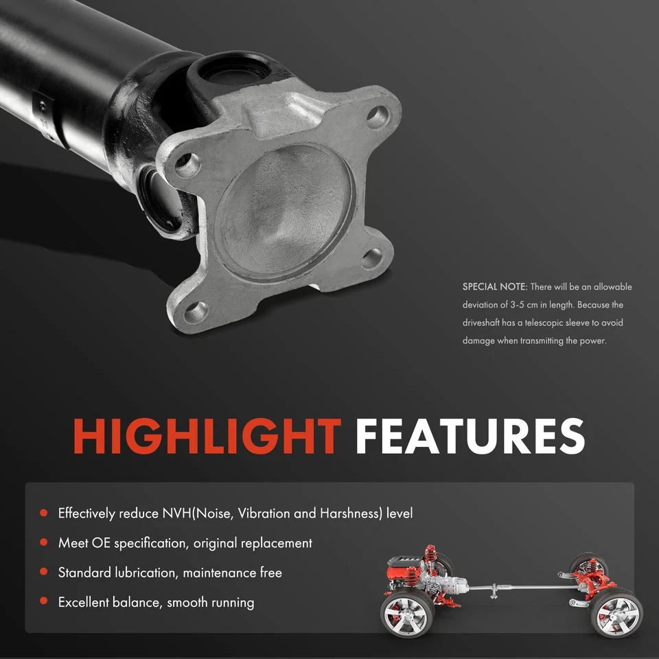 Conjunto de eje de transmisión trasero para Dodge Sprinter 2500 3500 07-08 3,5 L 144,0" WB Foto 4 de 4