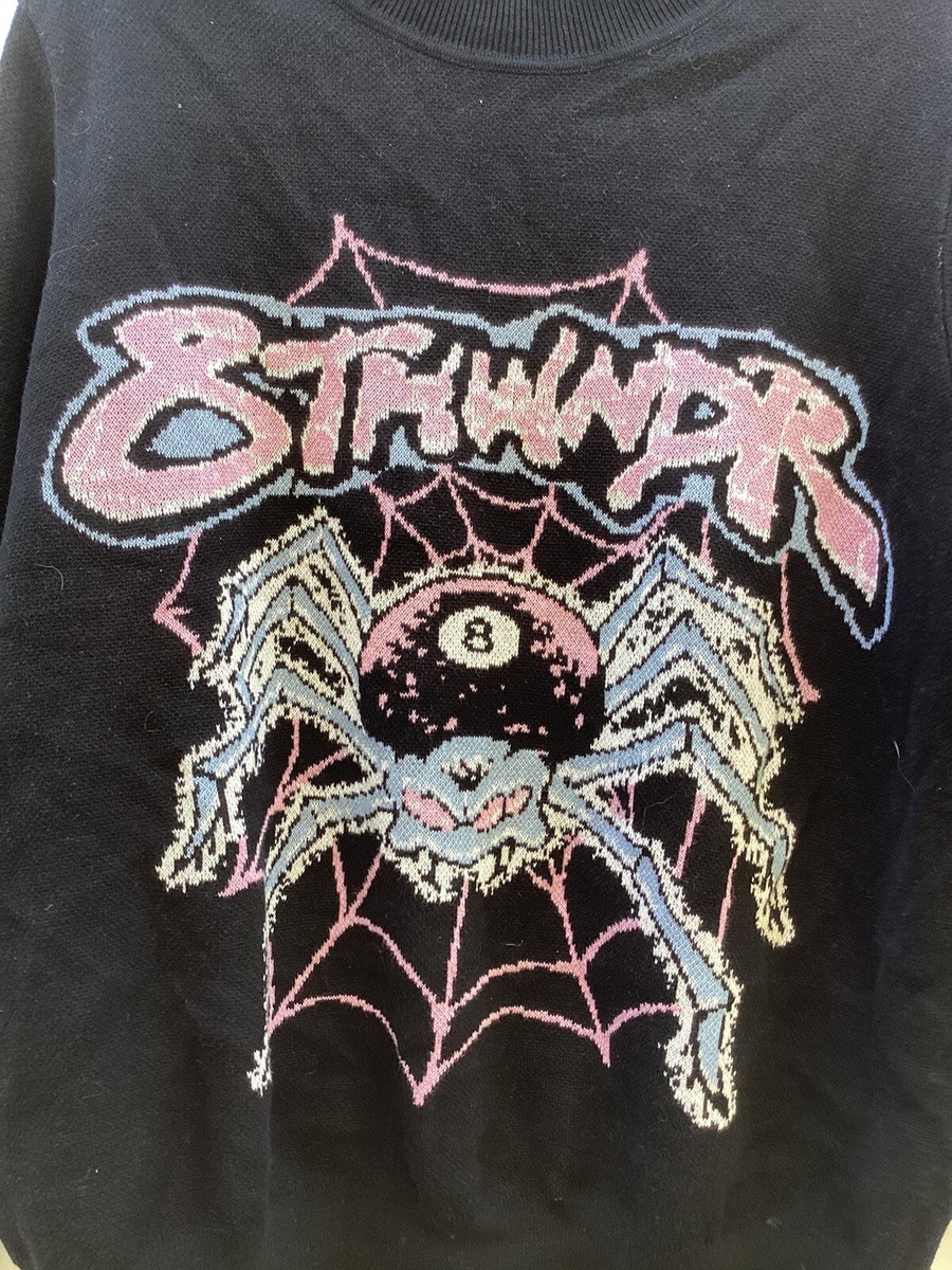 8thwndr SPIDER KNITTED SWEATER ~ Blk ~ L/XL (SH-BTRBG) | eBay