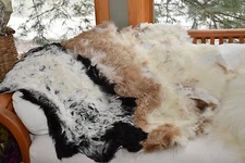 Genuine Tibetan Sheepskin Rug Curly Wool Soft Pliable Lambskin Baby Blanket