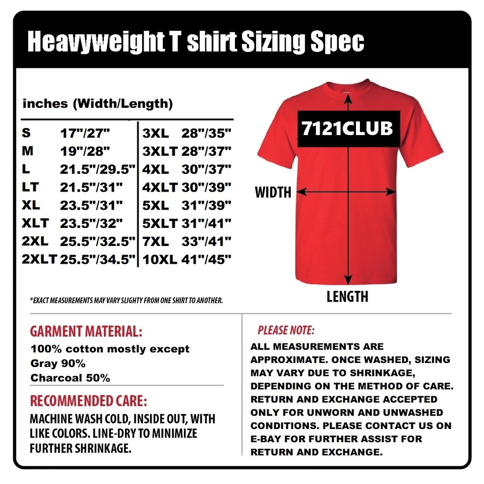 PRO CLUB HEAVYWEIGHT T SHIRTS PROCLUB MENS PLAIN SHORT SLEEVE BIG AND TALL M-7XL - Image 2 of 2