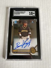 2022 Bowman Chrome Prospect 1st Autograph Rosman Verdugo SGC 10 GEM MINT Padres