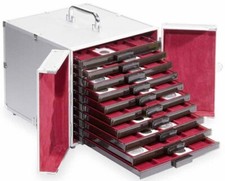 Aluminum Coin Cargo Box For Stackable Tray Drawers Lockable Display Lighthouse