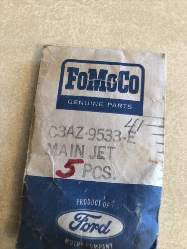 NOS 63-64 Ford Falcon Fairlane Ranchero V8 260 carb. main jets (5) C3AZ-9533-E - Picture 2 of 7