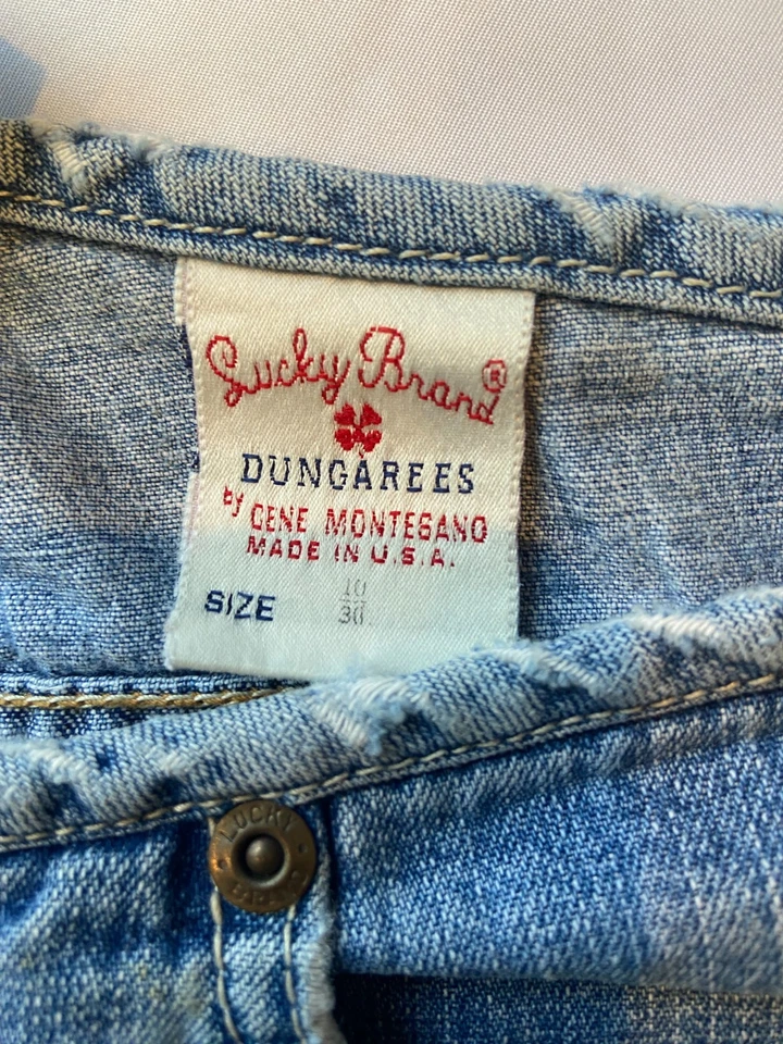 VTG LUCKY BRAND JEANS DENIM SHORTS DAISY DUKE SIZE 10 MADE IN USA Y2K - Image 3 of 4