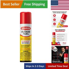 75ml Anti-Clog Butane Fuel Refill for Kitchen & Utility Lighters - Made in USA
