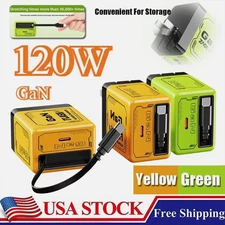 2 In 1 GaN Charger Scalable 120W Max Fast Charger Module With Type C & USB Ports