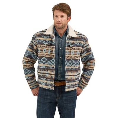 Wrangler Men's Aztec Western Dark Sapphire Jacket 112368212 - Main Image