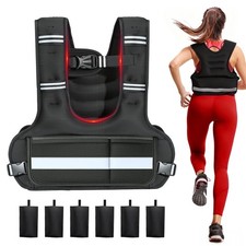 Weighted Vest for Women  Men with U-Shaped Breathable Design, Adjustable Wei...