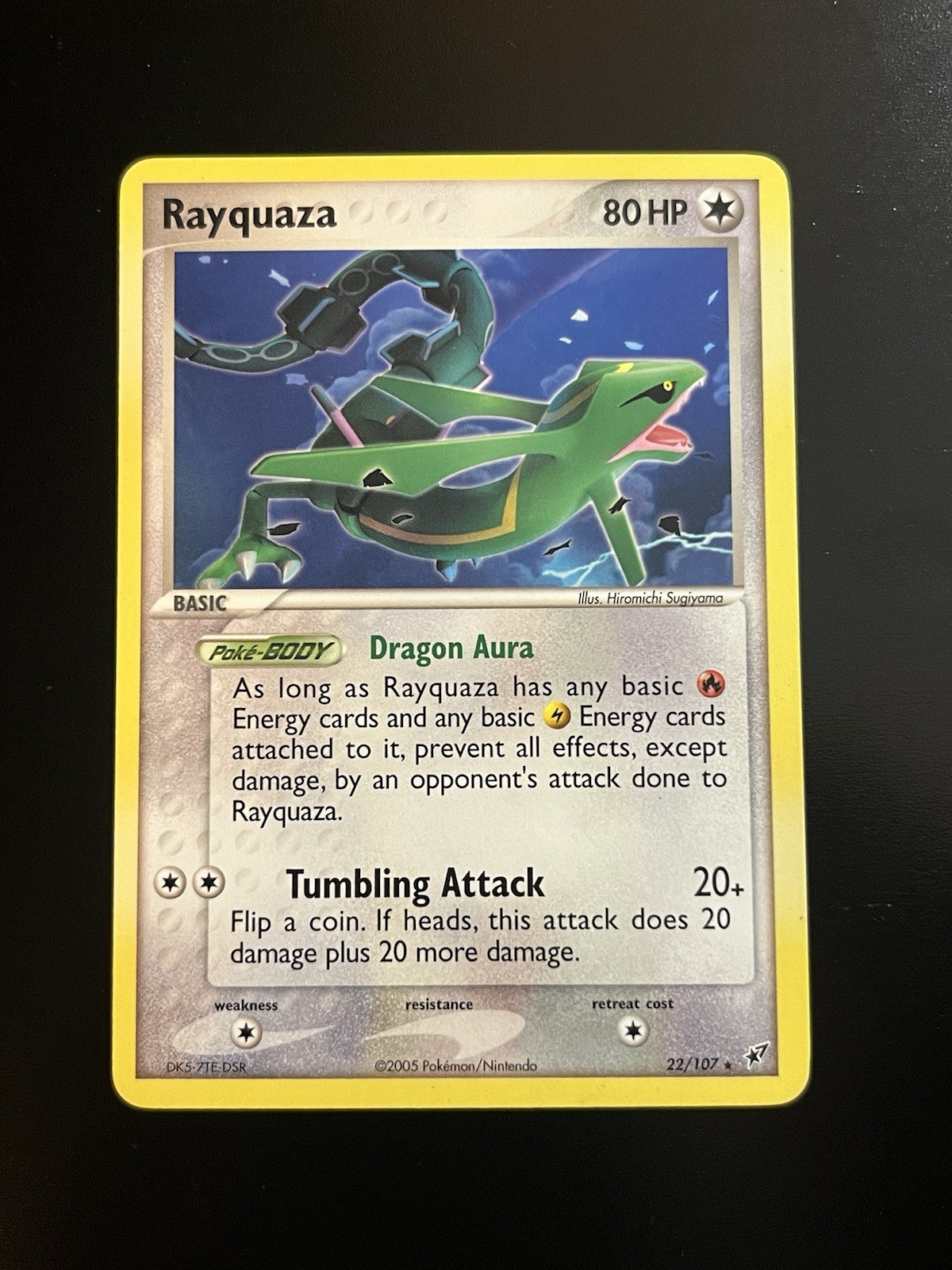 2005 Pokemon Rayquaza EX Deoxys 22/107 Non-Holo NM