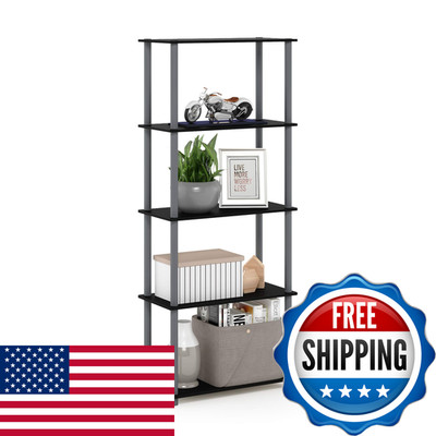 Furinno Turn-N-Tube Storage Shelves 5-Tier Book Shelf Corner Shelf Toolless