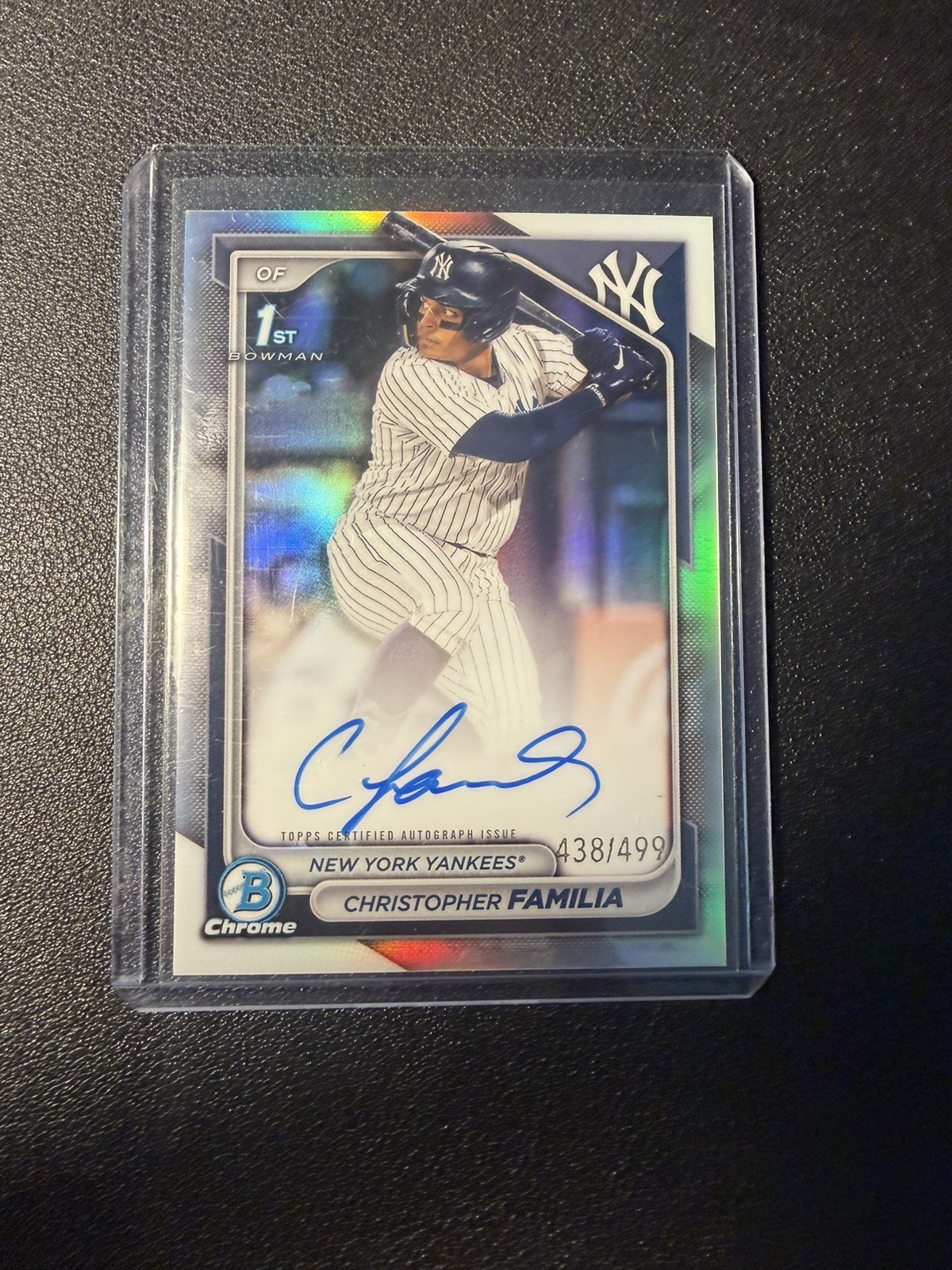 2024 Bowman Chrome Christopher Familia 1st Auto Refractor 1st /499 Yankees