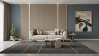 LuxuriöSes Beiges Wohnzimmer-Set 3-Sitzer-Sofa Runder Couchtisch PolstermöBel