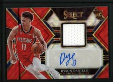 2022-23 Dyson Daniels  Auto Jersey Panini Select Red Wave RC Rookie Autographs