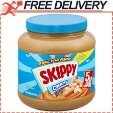 SKIPPY Peanut Butter, Creamy, 7 g protein per serving, No Preservatives, 80 oz.
