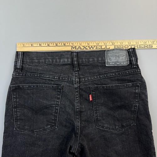 Levis 511 Jeans Boy 18 Reg 29x30 Black Denim Slim Straight Leg Stretch Casual - Picture 13 of 15