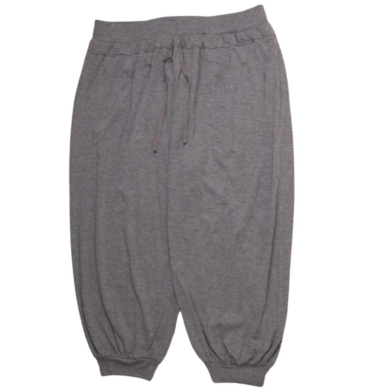 Basics Mens Joggers Grey Nylon Blend Tapered Leg Adjustable Elastic Waist XL