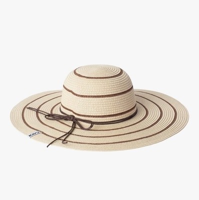 New KAVU Lady Leah Straw Sun Hat  In Ecru One Size $45