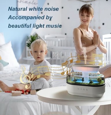 Ultrasonic Tabletop Humidifier LED Lights Aroma Diffuser Quiet Auto Shut Off