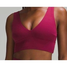 Lululemon Align V-Neck Bra Light Support Deep Luxe SZ 10